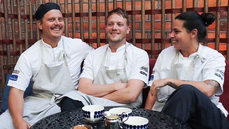 Petter Nordlander, Olof Håsteen och Cecilia Åsberg är kocktrion som sätter ny krydda på Gotthards krog. 