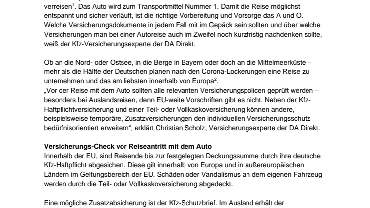 Richtig versichert mit dem Auto verreisen – so gelingt die Reisevorbereitung