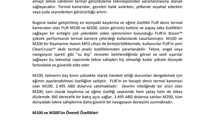 FLIR: Geceleri Navigasyon Artık Çok Daha Kolay