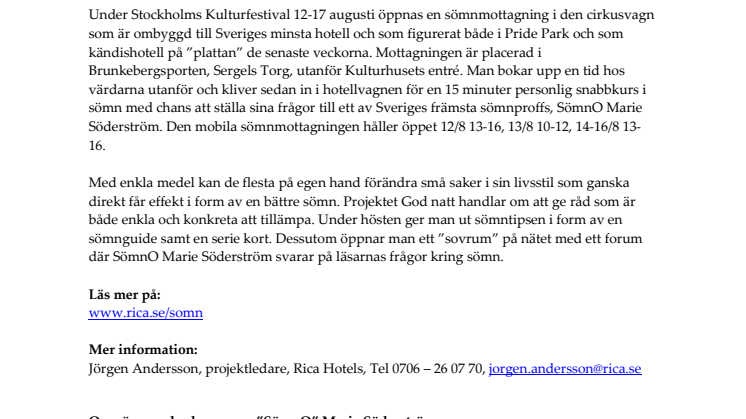 Hotellkedja öppnar sömnmottagning på Sergels Torg