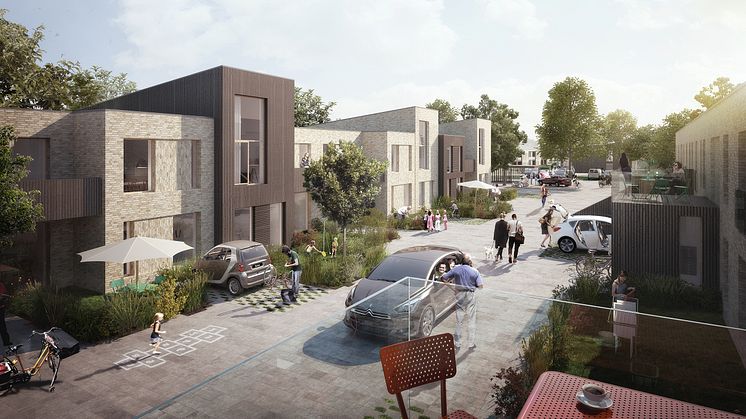 Det nye seniorbofællesskab på Fyrkildevej er en del af en omfattende renovering og udvidelse af et stort boligområde i Aalborg Øst.