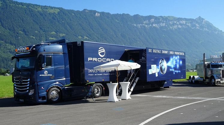 Der PROCAD-Truck in Interlaken beim Trucker- und Country Festival 2019. Foto PROCAD