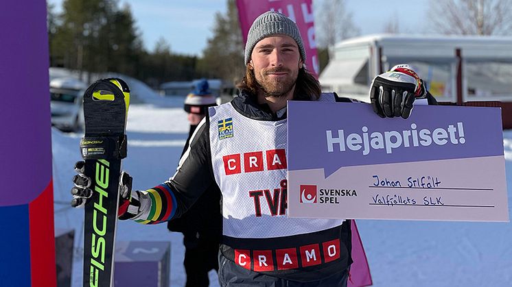 Johan Silfält går suveränt bra i Svenska Spel Alpine Elite Tour. Denna gång blev han bäste svensk i AET Lycksele. Foto: Saga Bergman/Svenska Spel Alpine Elite Tour