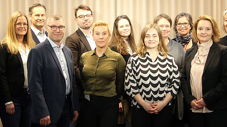 Delar av delegationen som växlade yrkanden för Tjänstemannaavtalet. 