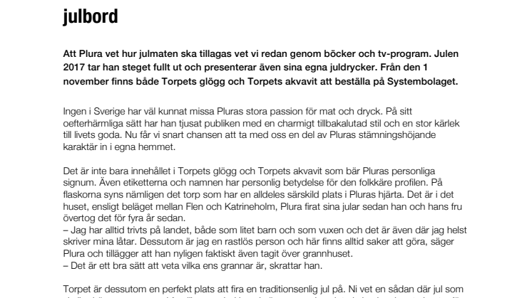 Plura serverar egen glögg och akvavit till årets julbord