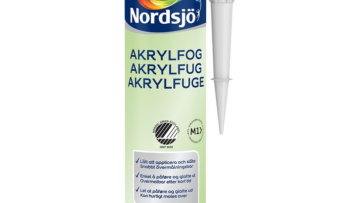 Nordsjö Akrylfog med både Svanen- och M1-märkning