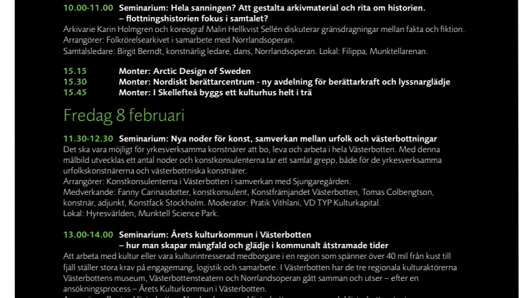 ​Region Västerbotten deltar på Folk och Kultur 6 – 8 februari