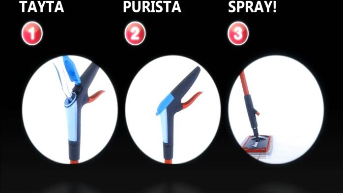 Vileda 1-2 Spray® heti-valmis-mopilla lattian pikasiivous on helppoa