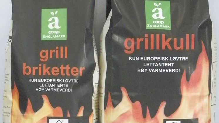 Svanemerket grillkull og grillbriketter fra Coop