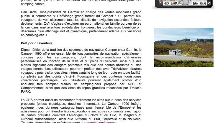 CP Garmin Camper 1090 MT-D