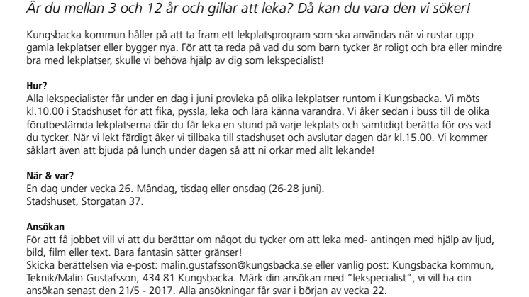 Lekspecialister