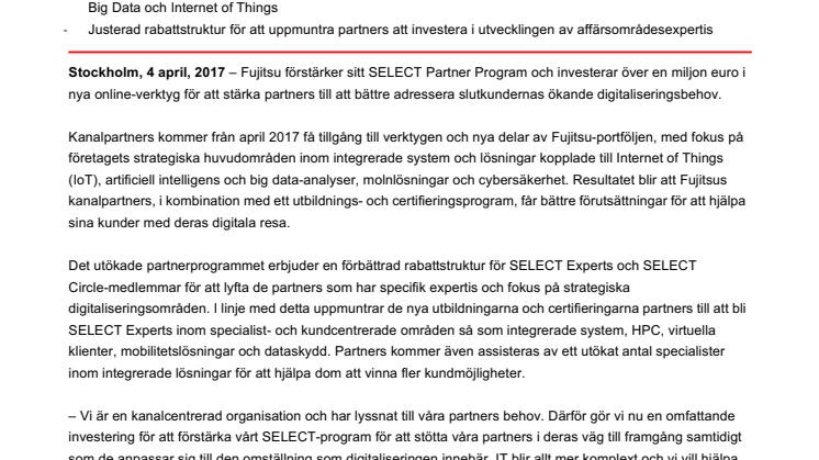 Fujitsu investerar över en miljon euro i sitt partnerprogram 