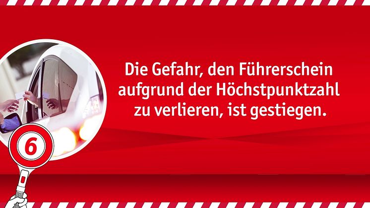 Punktreform – ein Jahr danach: Kein Punktsieg für die Verkehrssicherheit