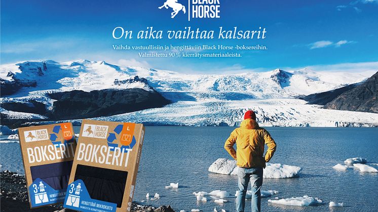 On aika vaihtaa kalsarit! Black Horsen boksereita valmistetaan nyt kierrätetyistä muovipulloista