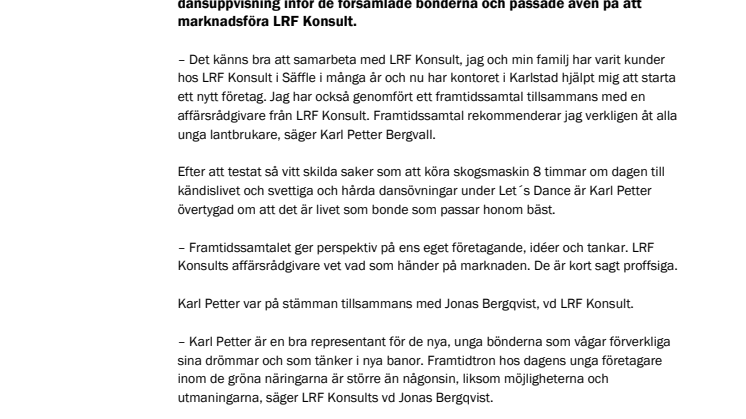 Med LRF Konsult går det som en dans tycker Karl Petter