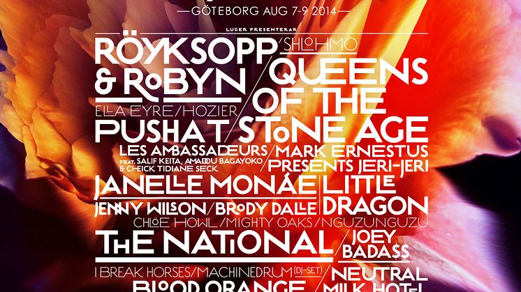 Little Dragon, Les Ambassadeurs, Hozier m.fl. till Way Out West