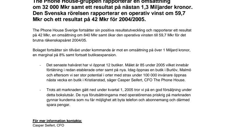 The Phone House fortsätter sin positiva resultatutveckling