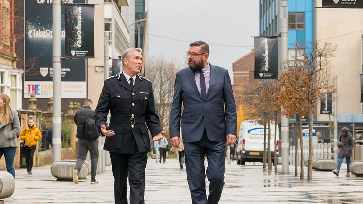 Northumbria Police Chief Constable Winton Keenen and Northumbria University Deputy Vice-Chancellor Professor Peter Francis