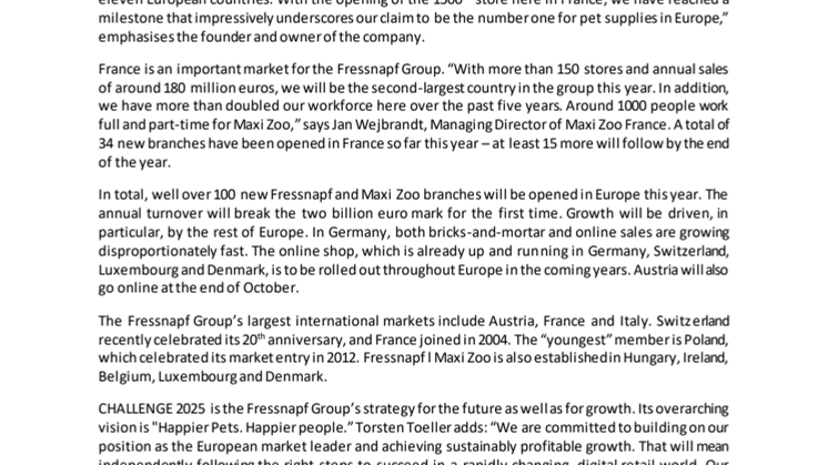 English Version of Press Release