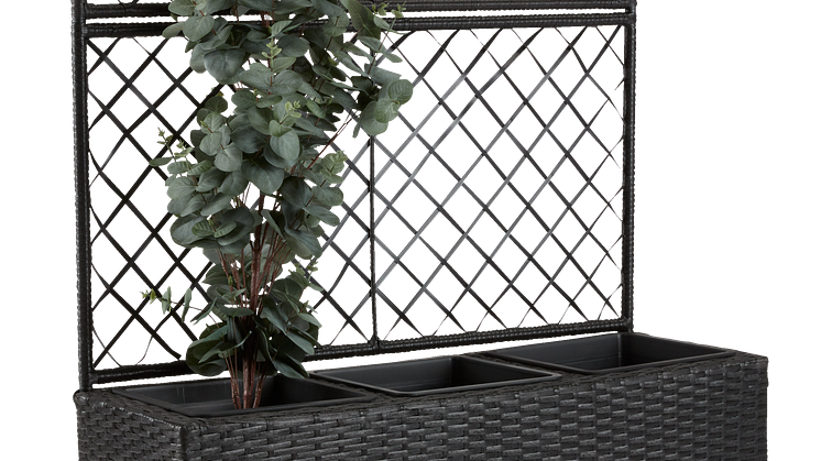 Plantenbak TRANA B30xL83xH130 zwart