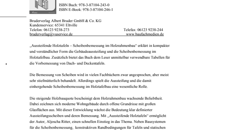 Aussteifende Holztafeln 