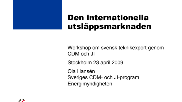 Ola Hansén, Energimyndigheten - Presentation 1
