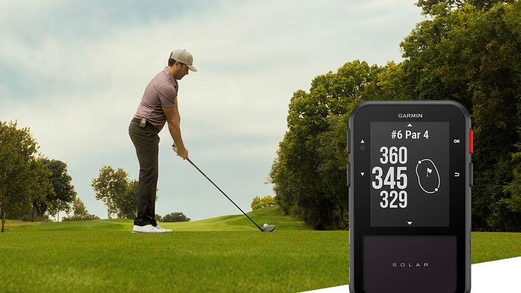 APPROACH® G20 SOLAR DE GARMIN® : LE PREMIER GPS PORTABLE DE GOLF AVEC AUTONOMIE ILLIMITÉE PAR TEMPS ENSOLEILLÉ