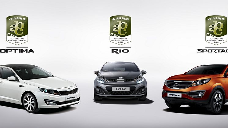 Kia vann 4 designpriser i Automotive Brand Contest 2011