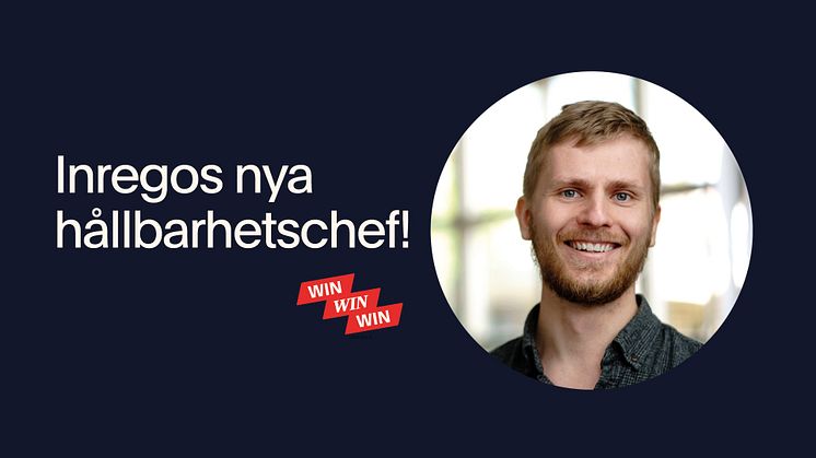 Sebastian Holmström ny hållbarhetschef på Inrego
