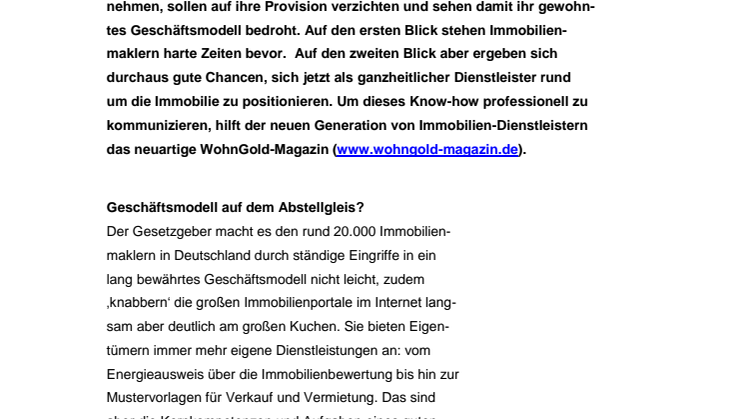 Jetzt für die Zukunft rüsten: Vom Immobilienmakler zum Dienstleister