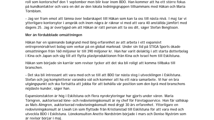 Ny kontorschef säkerställer expansion i raketfart