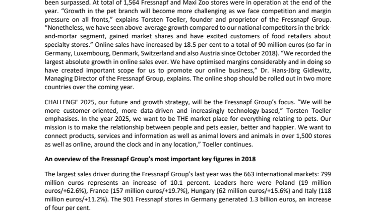 English Version of our press release