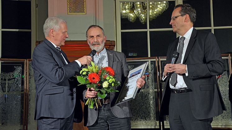 Prof. Werner Schneider, Initiator der Leipziger Notenspur, wurde mit dem zweiten Platz in der Kategorie Persönlichkeiten geehrt