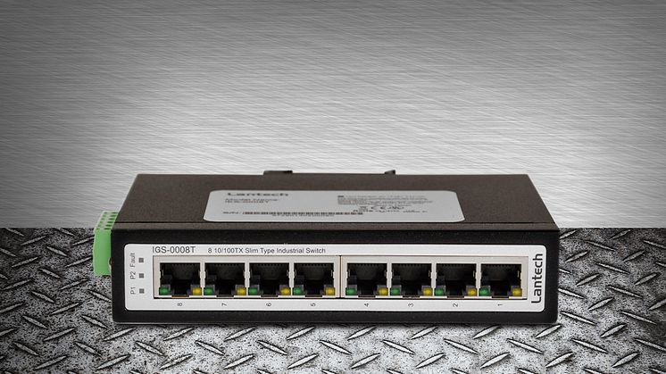 Kompakt gigabitswitch för industrin