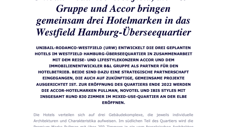 PM Accor Hamburg Überseequartier