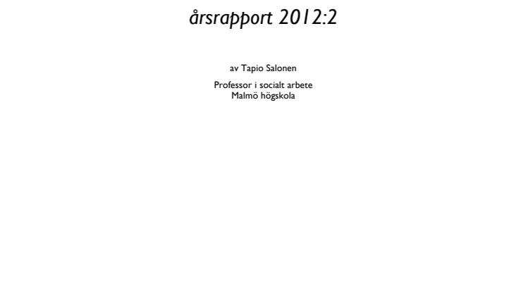 Årsrapport Barnfattigdom 2012:2 KOMMUNBILAGOR