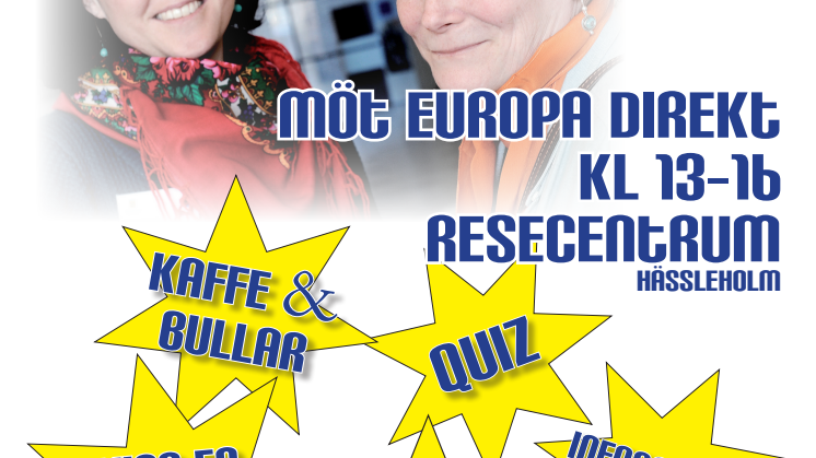 Europadagen 9 maj - möt Europa Direkt på Resecentrum i Hässleholm