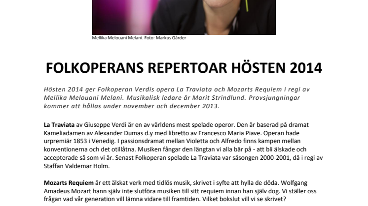 Folkoperans repertoar hösten 2014