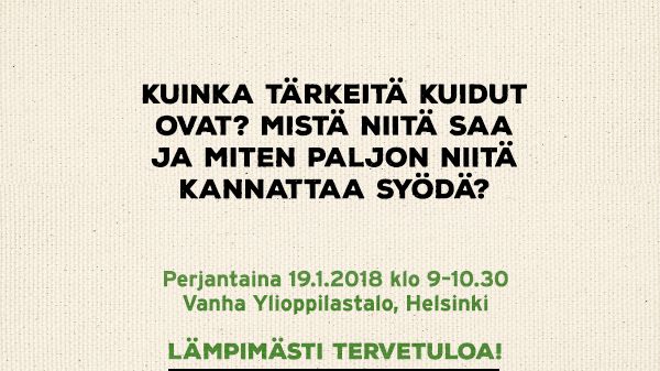 Save the Date 19.1.2018 – Uutta tietoa täysjyvästä 