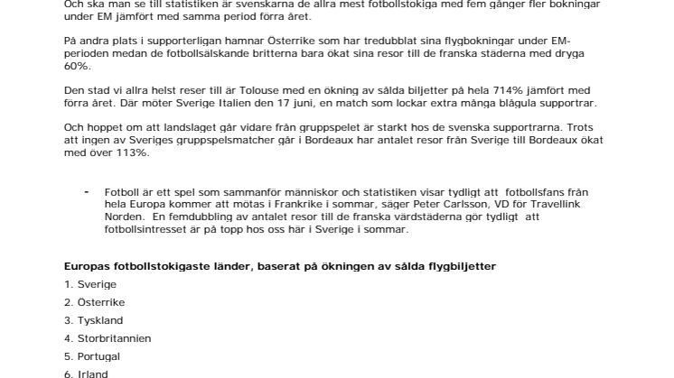 ​Svenskarna fotbollstokigast i Europa