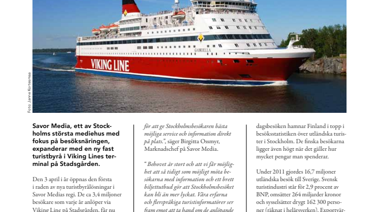Ny turistinformation öppnas hos Viking Line i terminalen på Stadsgården