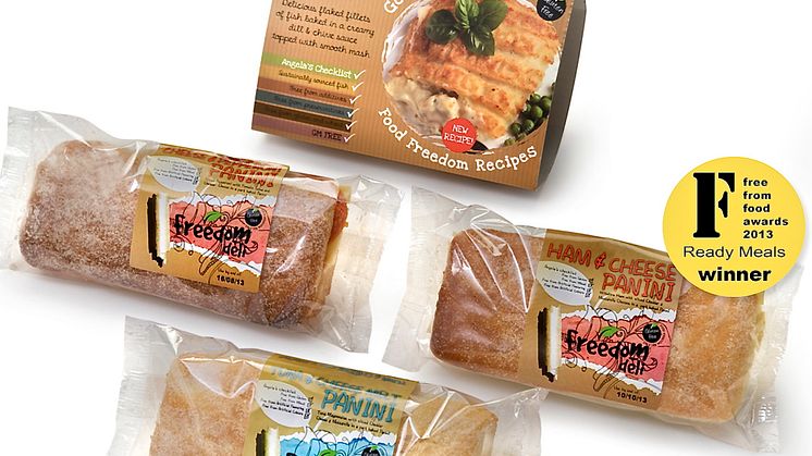 Freedom Deli wins Free From Food Award in Ready Meal category for gluten-free Panini  