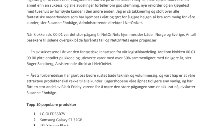 Black Friday hos NetOnNet satte tidlig mange nye rekorder 