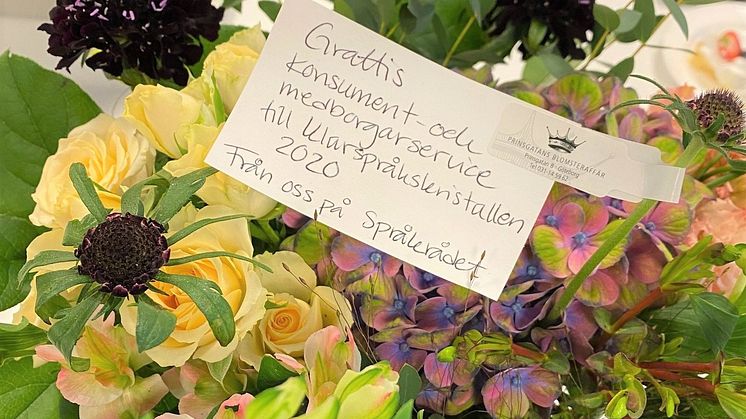 Konsument- och medborgarservice vinner Klarspråkskristallen 2020