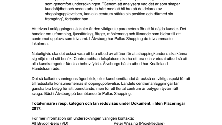 Lundaskog Handelsområde har Älvsborgs nöjdaste shoppingkunder