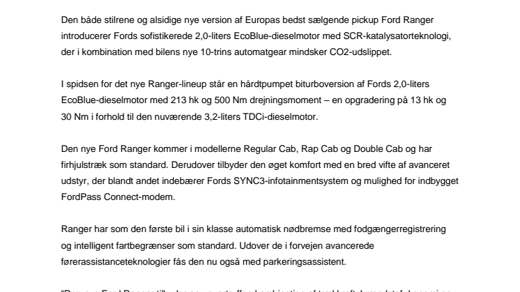 Ny Ford Ranger er rå og moderne som aldrig før