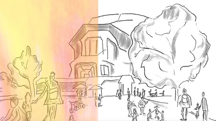 Motiv des Familien-Festivals 2023 am Goetheanum (Zeichnung: Sina Lux)