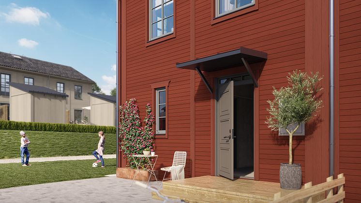 Brf Karusellen - 3D-bild av framsidan