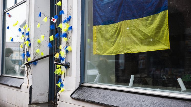 Torsdagens pressträff äger rum utanför Mötesplats Ukraina på Västra Mårtensgatan 10C i centrala Lund.