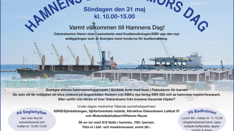 Möt hamnsaneringsprojektet vid Hamnens dag den 31 maj